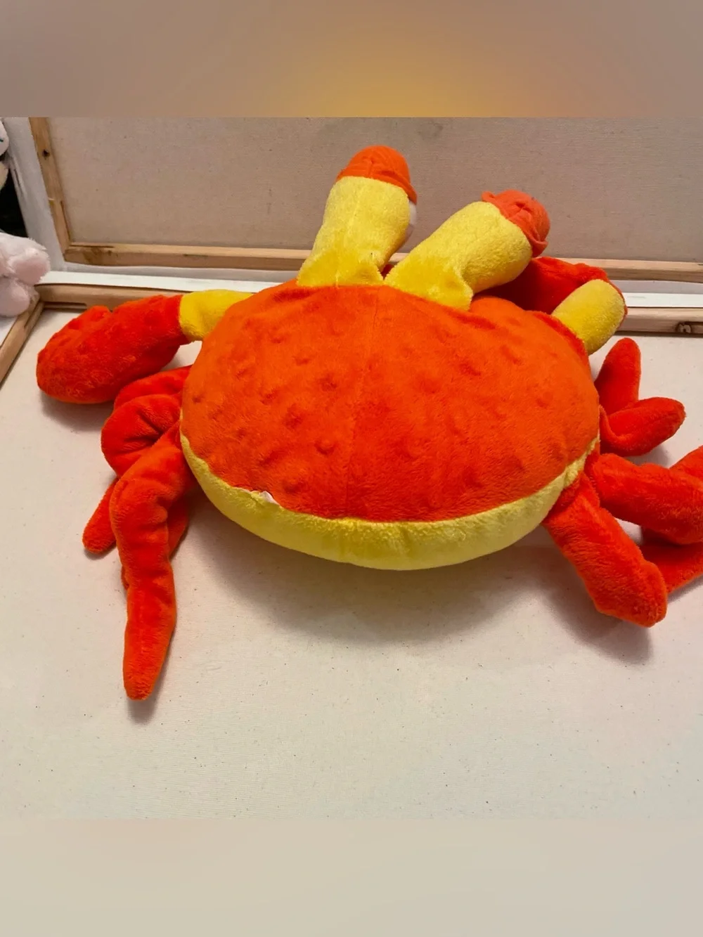 Orange Crab Plush Stuffed Animal Toy medium